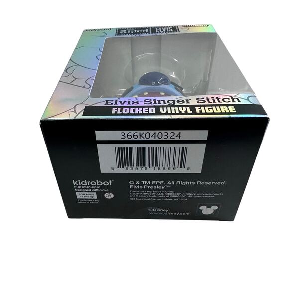 NIB Kidrobot flocked elvis singer stitch flocked vinyl figure Disclaimer - Picture 4 of 6